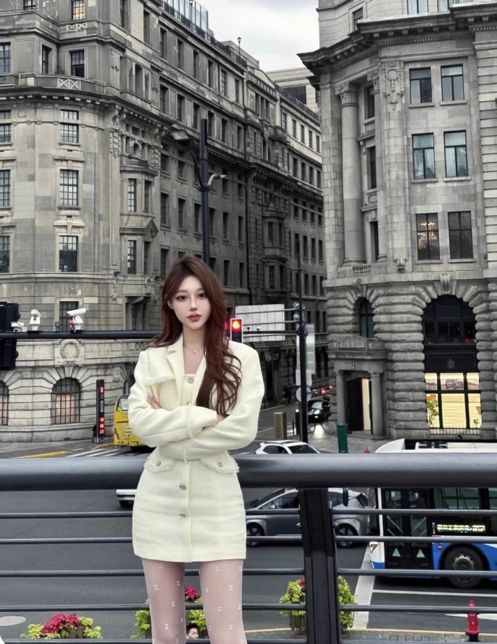 Fabulous Square Neck Long Sleeve Mini Skirt Graceful Sheath 2-Piece Set White Short Dress AP4086