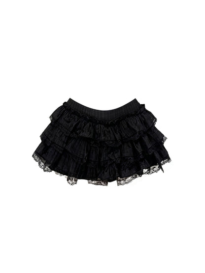 Cute Off-Shoulder Long Sleeve 2-Piece Set Mini Skirt Gothic-Style A-Line Cinched-Waist Bodice Tiered Short Dress AP4095