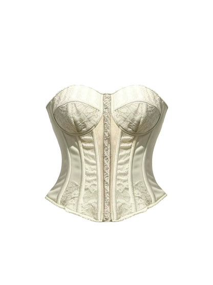 Simple Sheath 2-Piece Set Party Outfit Mini Skirt Charming Strapless Cinched-Waist Short Dress AP4111