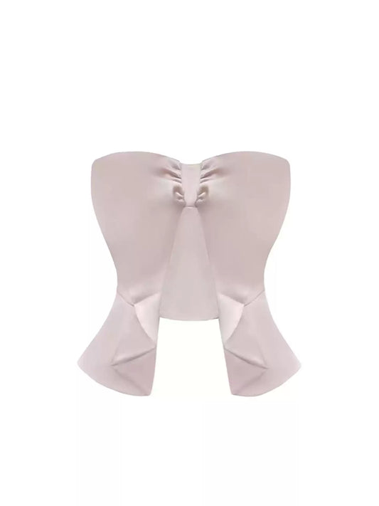 Adorable 2-Piece Set A-Line Ruffles Trim Mini Skirt Romantic Strapless Tiered Tulle Short Dress AP4116