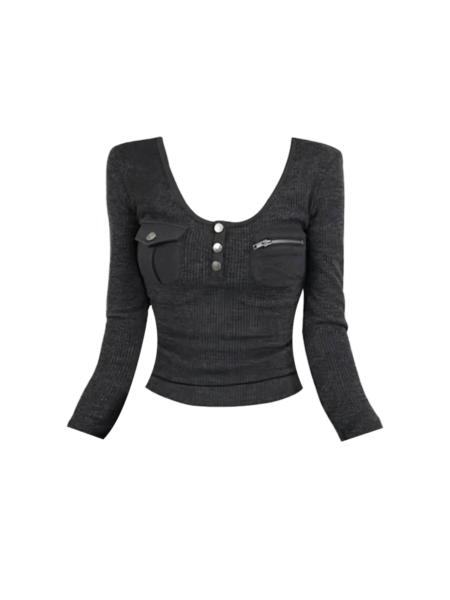 Trendy Knitted Jewel Neck Blouse 2-Piece Set Mini Skirt Retro Long Sleeve Bodycon Short Dress AP4190