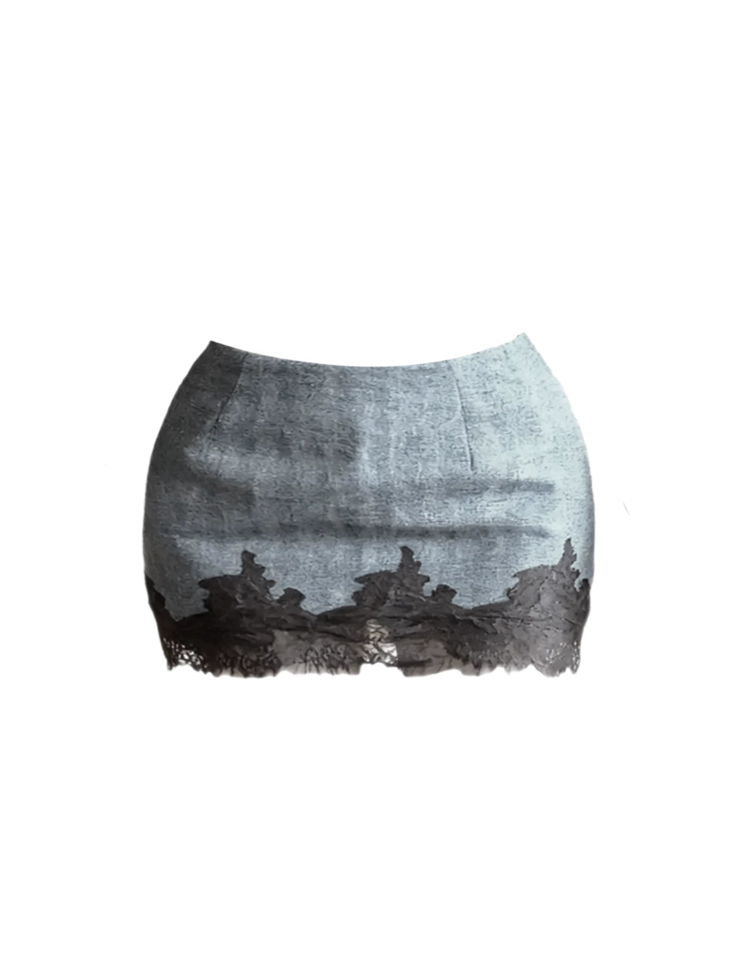 Attractive V Neck 2-Piece Set Mini Skirt Vintage Lace Trim Long Sleeve Bodycon Short Dress AP4191