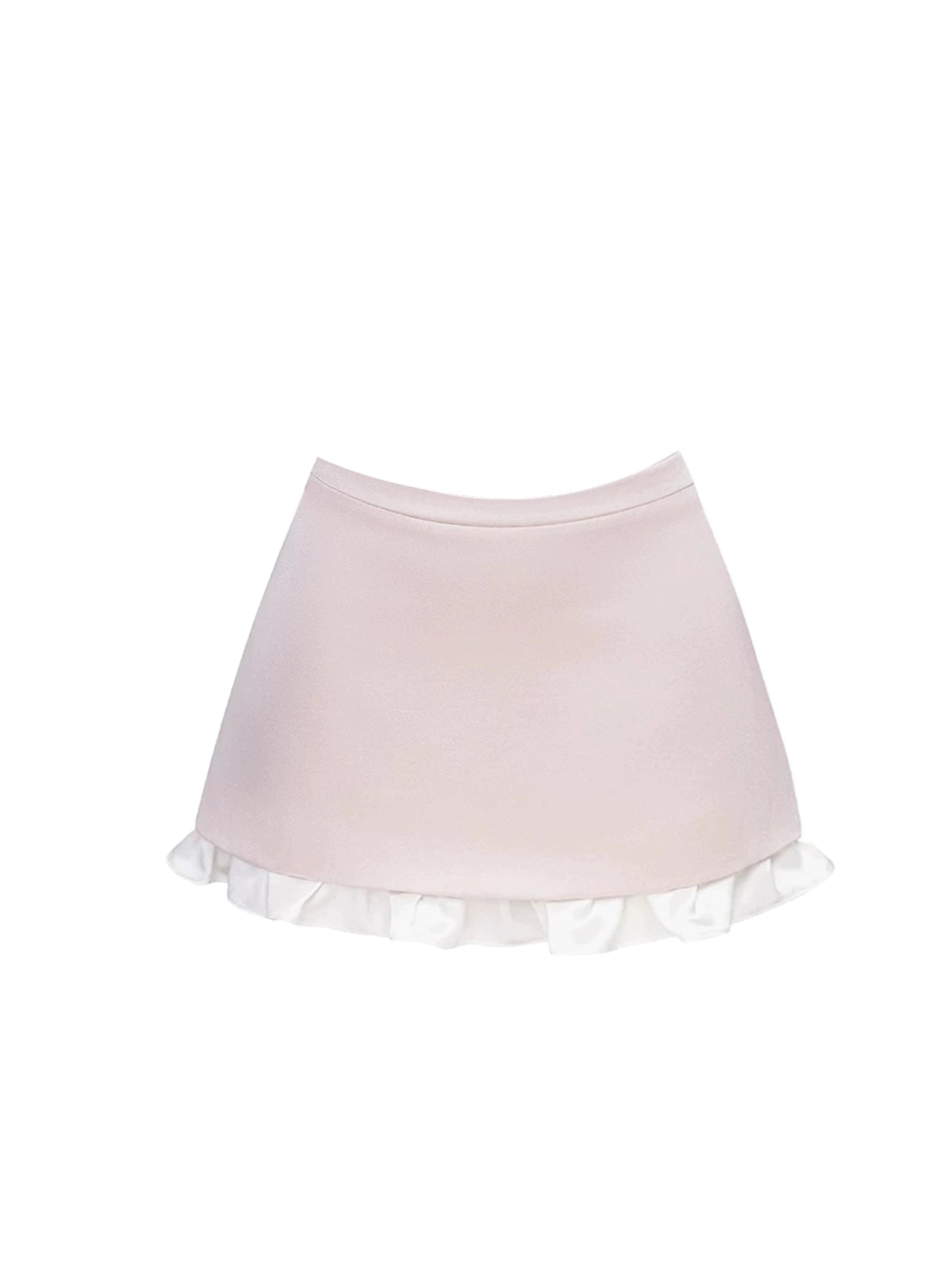 Glittering Jewel Neck 2-Piece Set Ruffles Trim Mini Skirt Attractive Long Sleeve Bodycon Office Outfit Short Dress AP4194