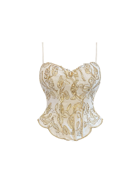 Bling Spaghetti Strap Jacquard Bodice Lace Trim Mini Skirt Dreamy A-Line 2-Piece Set Tiered Tulle Short Dress AP4195