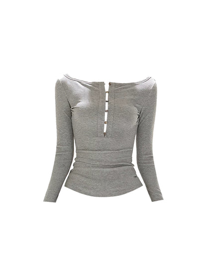 Y2K Sheath 2-Piece Set Boat Neck Slit Midi Dress Casual Long Sleeve Lace Trim Long Dress AP4205