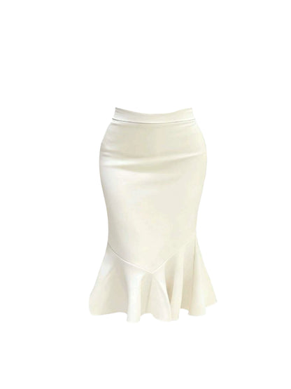 Everyday Wear Sheath 2-Piece Set Asymmetric Neck Midi Dress Casual Short Sleeve Ruffles Hem Long Dress AP4209