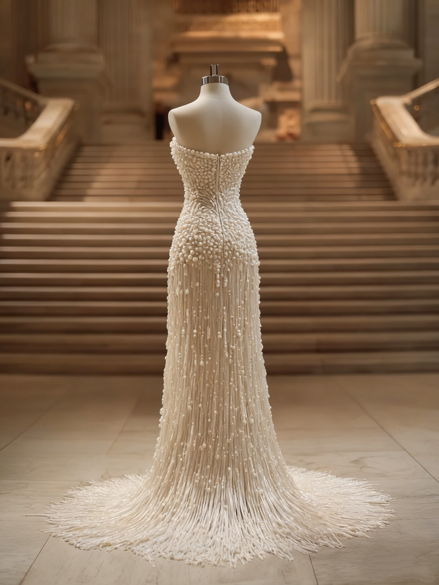 Elegant Strapless Sheath Sweet 16th Dresses Beading Tassel Prom Dress AP4229