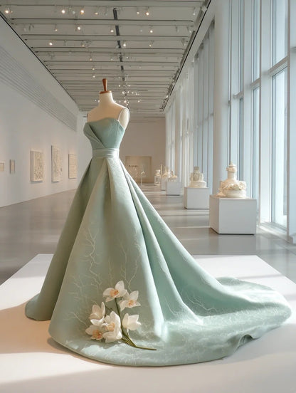 Vibrant A-Line Spaghetti Strap Evening Dresses Textured Prom Dress AP4247