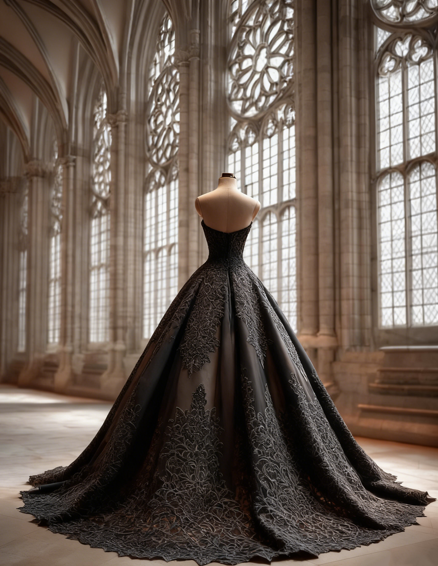 Gothic-Style A-Line Strapless Sweet 16th Dresses Appliques Black Prom Dress AP4261