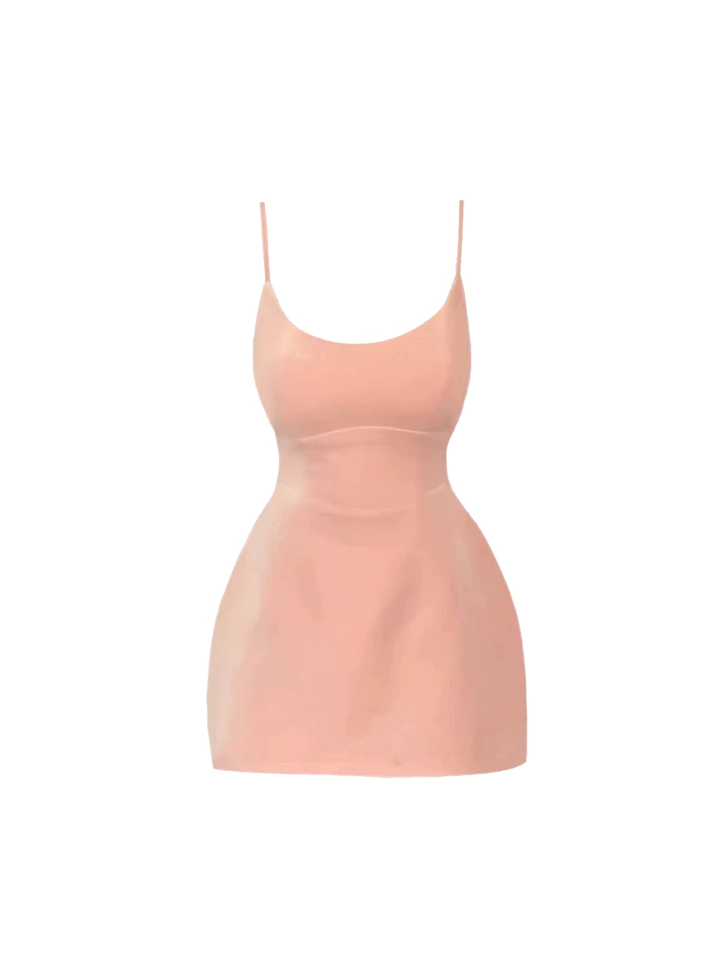 Attractive Spaghetti Strap Mini Skirt Simple Bodycon Pink Short Dress AP4262