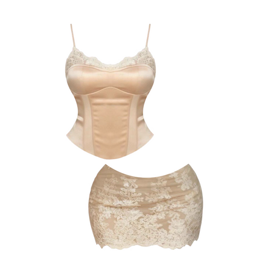 Casual Spaghetti Strap Party Outfit Mini Skirt Vintage Lace Splicing Bodycon Short Dress AP4272