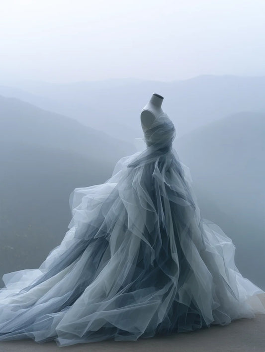 Enchanting Strapless A-Line Sweet 16th Gowns Layered Tulle Prom Dress AP4280