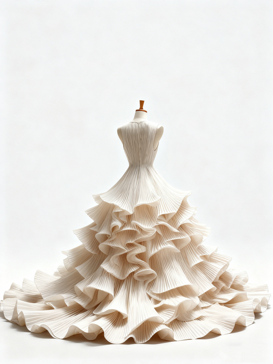 Artistic A-Line V-Neck Sweet 16th Gowns Ruffles Pleated Prom Dress AP4302