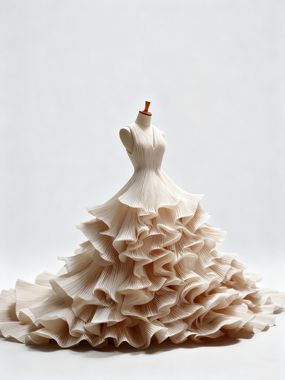 Artistic A-Line V-Neck Sweet 16th Gowns Ruffles Pleated Prom Dress AP4302