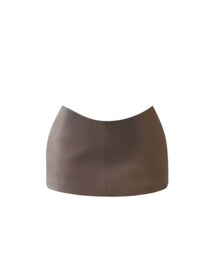 Glamorous Lapel Neck Bodycon 2-Piece Set Mini Skirt Vintage Leather Long Sleeve Casual Short Dress AP4311