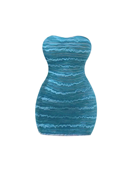Eye-Catching Strapless Clubwear & Party Night Outfit Mini Skirt Hottie Style Ruffles Trim Sheath Short Dress AP4360