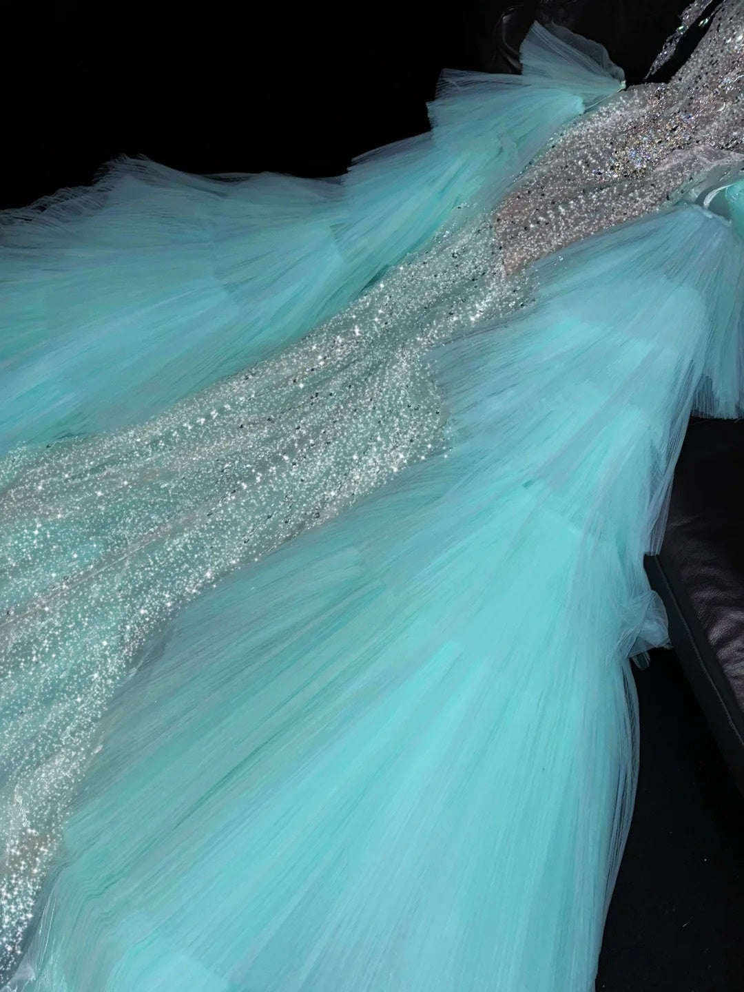 Exquisite Mermaid Jewel Neck Evening Gowns Beading Rhinestone Tassel Prom Dress AP4420