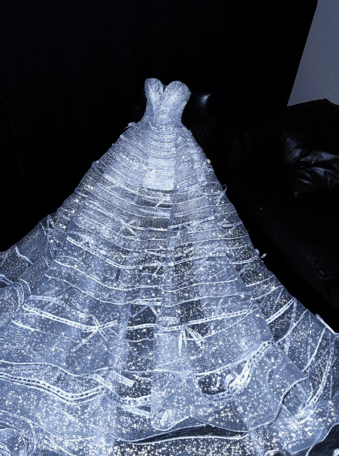 Lovely A-Line Strapless Bows Sweet 16th Evening Dresses Crystals Beading Sequins Prom Dress AP4421