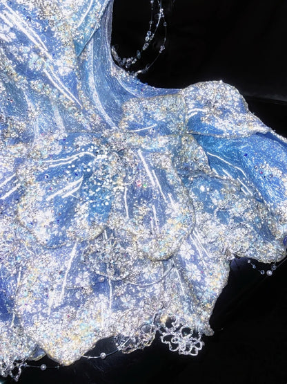 Splendid A-Line Strapless Birthday Gowns Sequins Beading Tiered Homecoming Dress AP4430