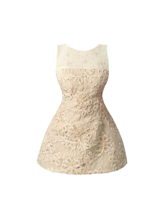 Gorgeous Jewel Neck Sleeveless A-Line Mini Skirt Graceful Appliques Sequins Design Short Dress AP4452