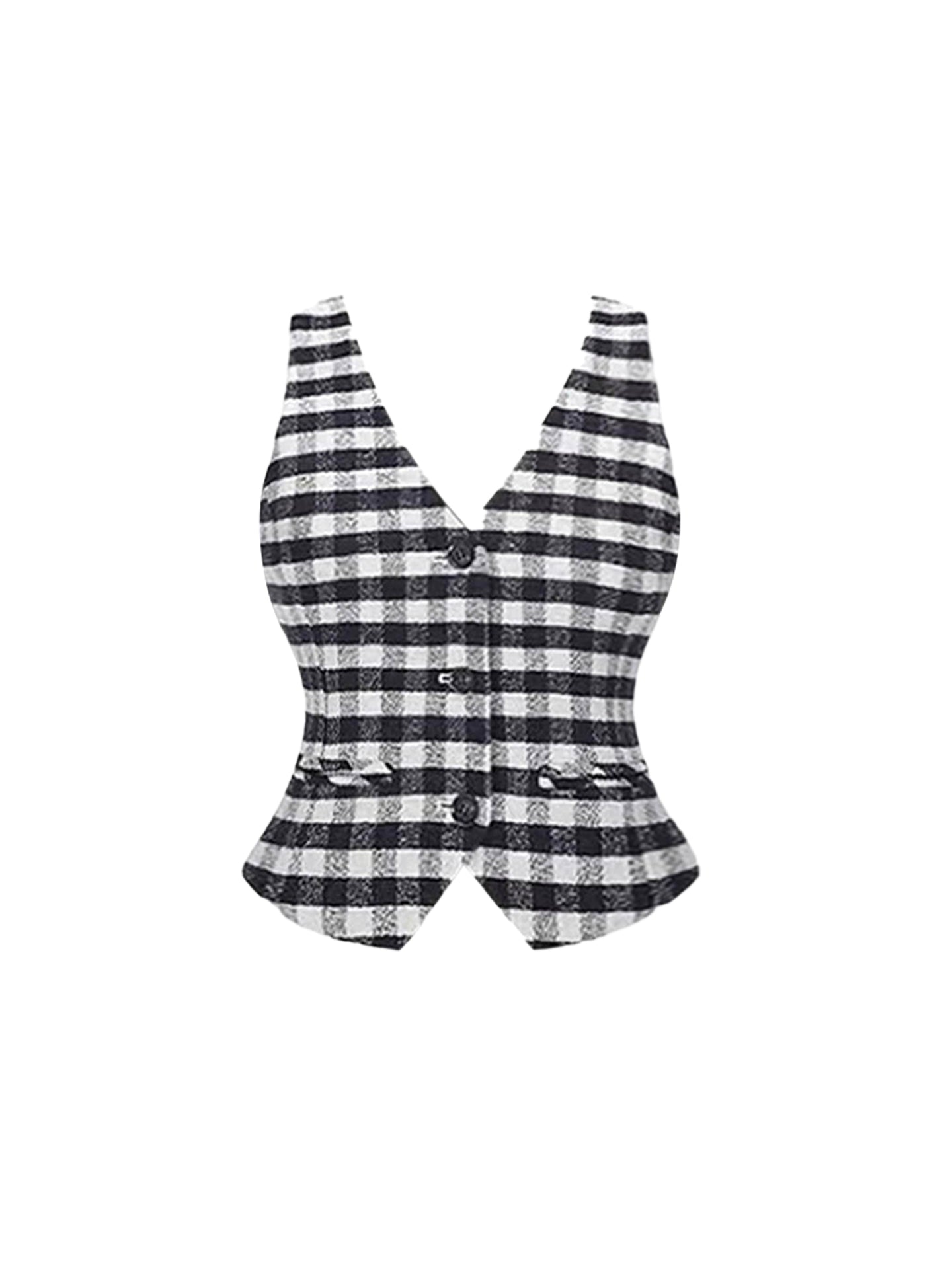 Novelty Plaid V Neck Midi Dress Vogue Office Outfit Sheath 2-Piece Set Long Dress AP4457