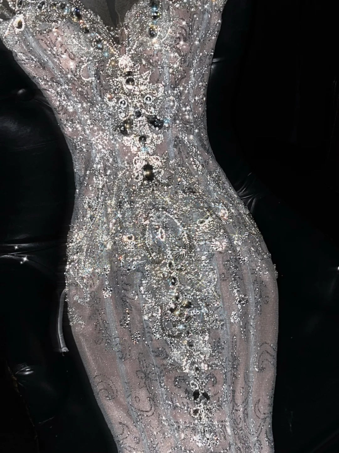 Vibrant Illusion Neck Sweet 16th Mermaid Dresses Glittering Sequins Rhinestones Appliques Beading Prom Dress AP4461