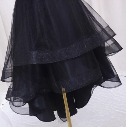 Sexy Jewel Neck Black A-Line Birthday Dresses Sequins Appliques Lace Homecoming Dress AP4477