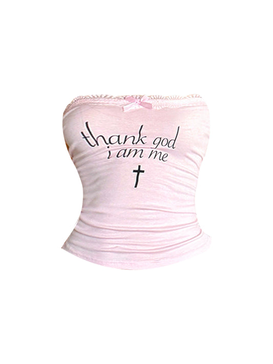 Hot Girls Strapless A-Line Pink Mini Skirt Adorable Bow Accent 2-Piece Set Tiered Short Dress AP4484