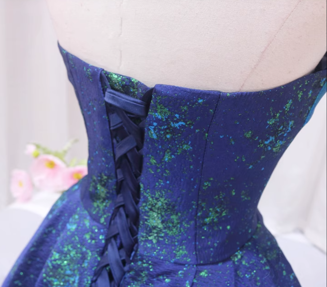 Splendid A-Line Strapless Sweet 16th Evening Dresses Floral Print Prom Dress AP4505