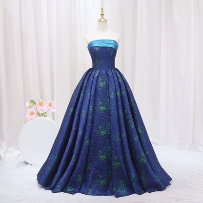 Splendid A-Line Strapless Sweet 16th Evening Dresses Floral Print Prom Dress AP4505