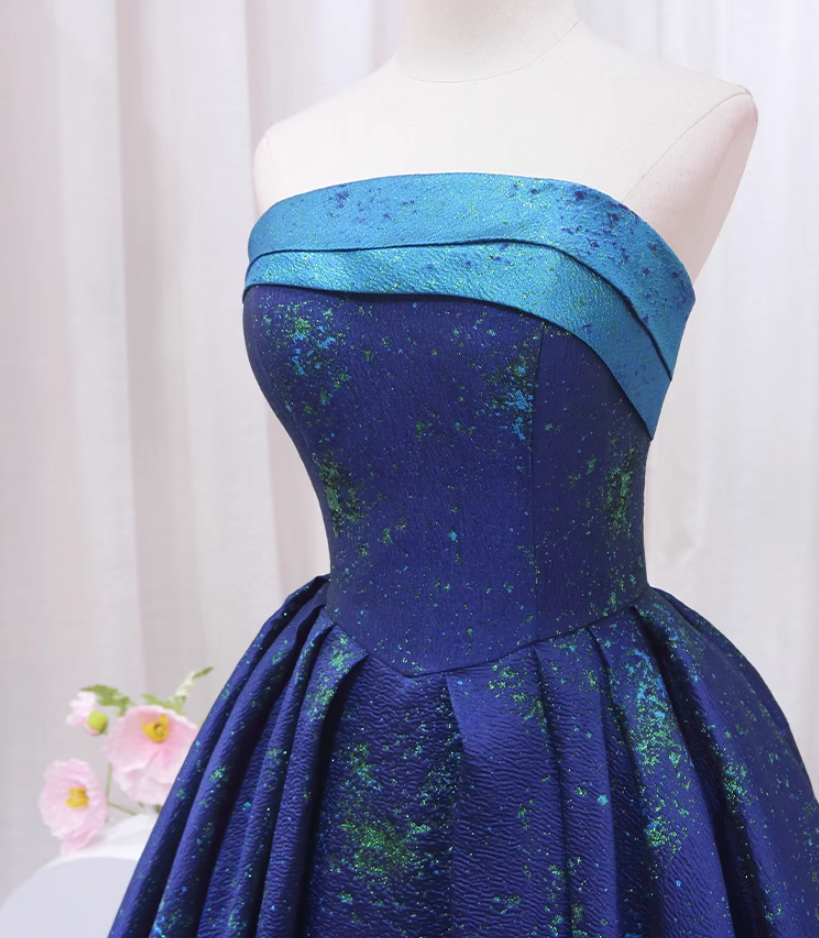 Splendid A-Line Strapless Sweet 16th Evening Dresses Floral Print Prom Dress AP4505