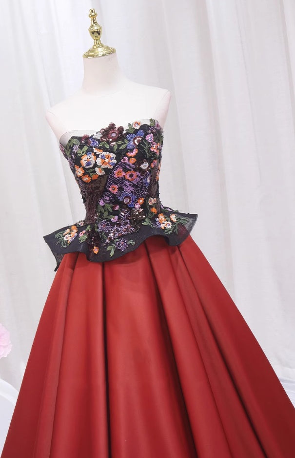 Avant-Garde A-Line Off-Shoulder Sweet 16th Evening Dresses Sequins Embroidery Prom Dress AP4508