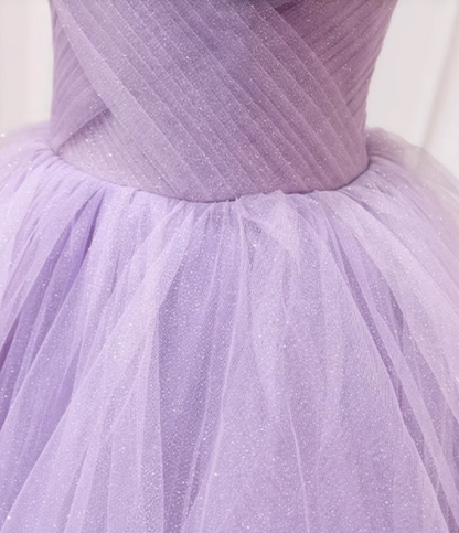 Sweet A-Line Spaghetti Strap Sweet 16th Evening Dresses Sequins Pleated Tulle Prom Dress AP4520