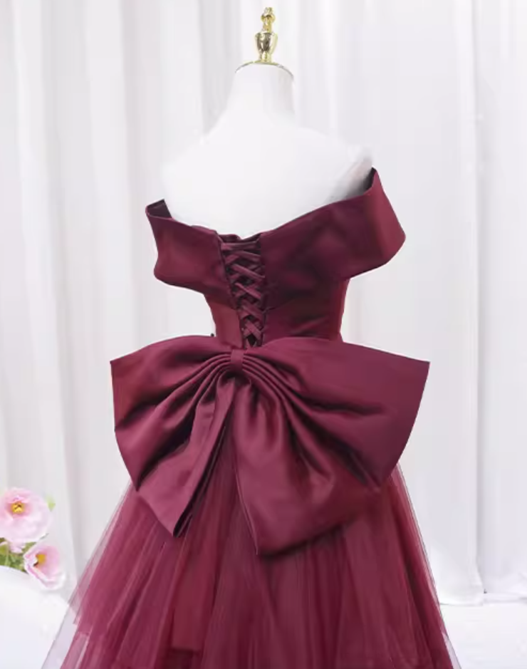 Attractive Mermaid Off-Shoulder Sweet 16th Gowns Red Pleated Prom Dress AP4548