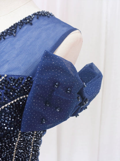 Y2K Style A-Line Jewel Neck Sweet 16th Formal Gowns Bows Beads Sequins Tulle Prom Dress AP4562