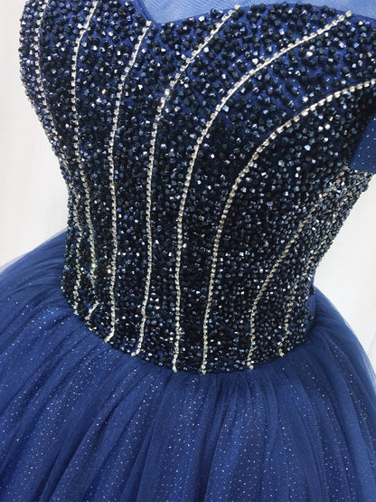 Y2K Style A-Line Jewel Neck Sweet 16th Formal Gowns Bows Beads Sequins Tulle Prom Dress AP4562