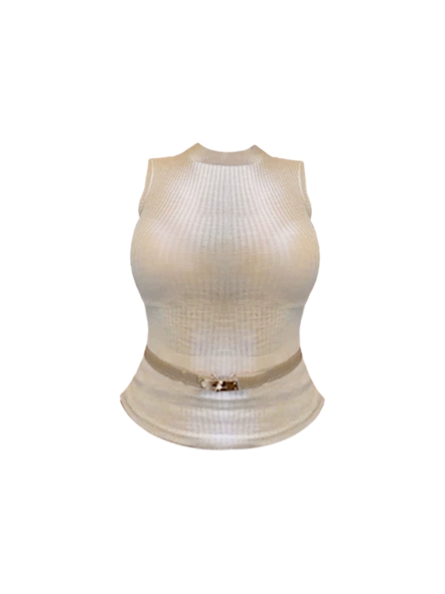 Boho-Inspired Sleeveless Ribbed Knit Mini Dress Stretchy Beige Two-Piece Set Jewel Neck Lace Bodycon Short Dress AP4567