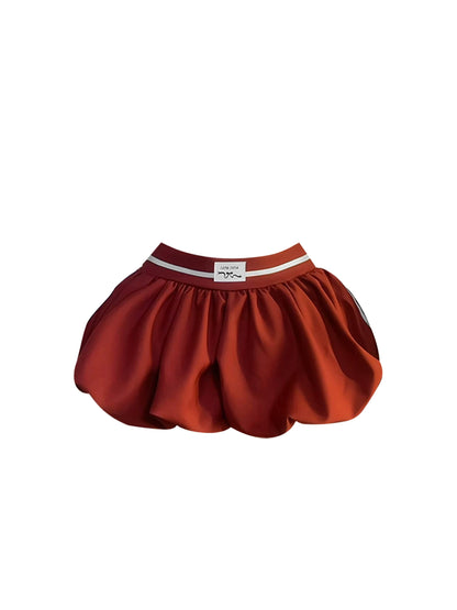 Beautiful A-Line Two-Piece Outfit Crop Top Flared Mini Skirt Sexy Asymmetric Neck Long Sleeve Short Dress AP4569