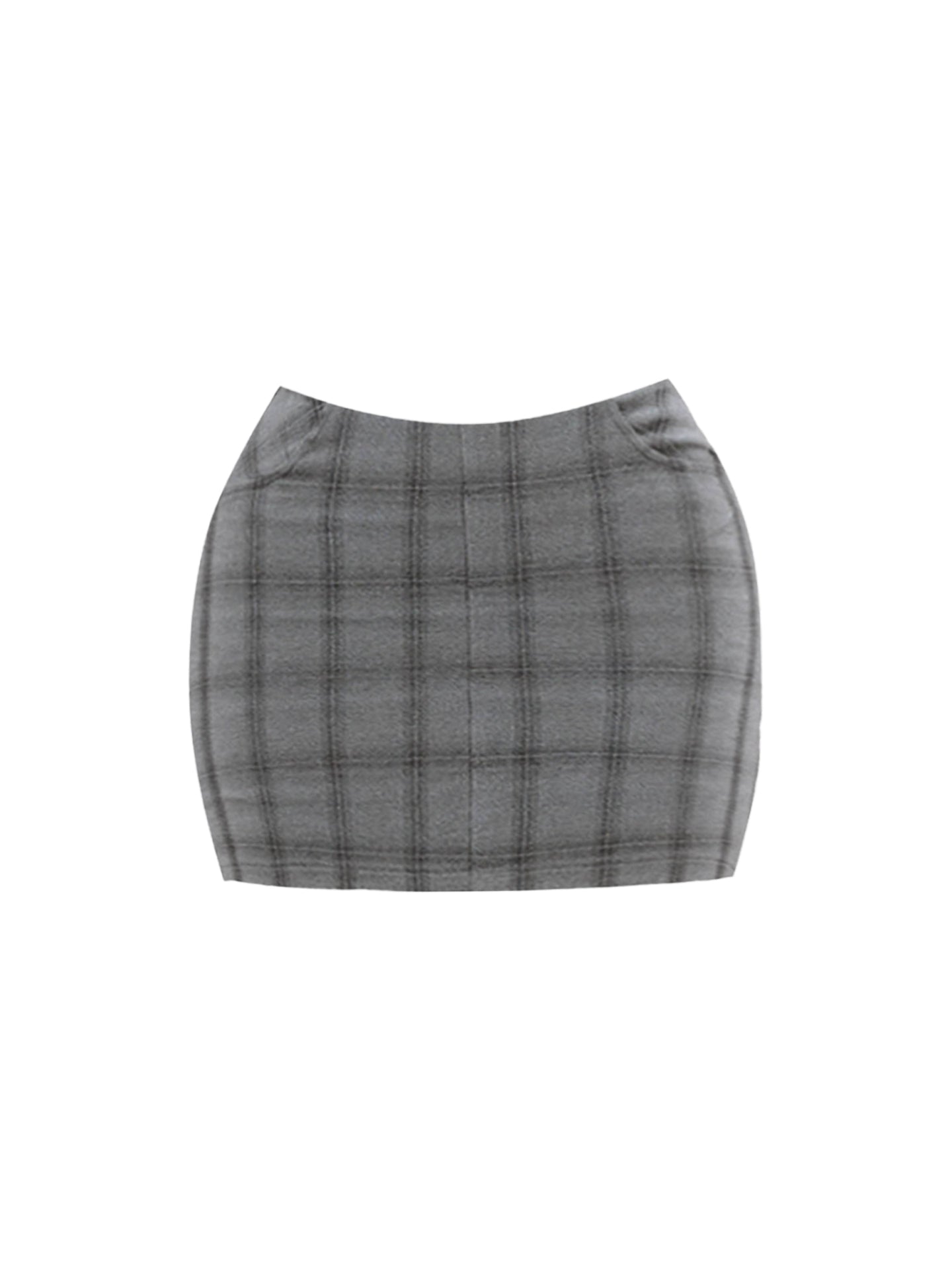 Avant-Garde Two-Piece Set Short Sleeve Jewel Neck Mini Skirt Chic Knitted Crop Top Sheath Plaid Short Dress AP4579