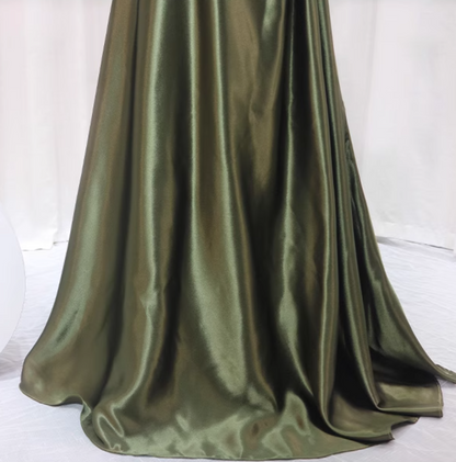 Fantastic A-Line Off-Shoulder Sweet 16th Formal Gowns Beads Sequins Velvet Satin Prom Dress AP4591