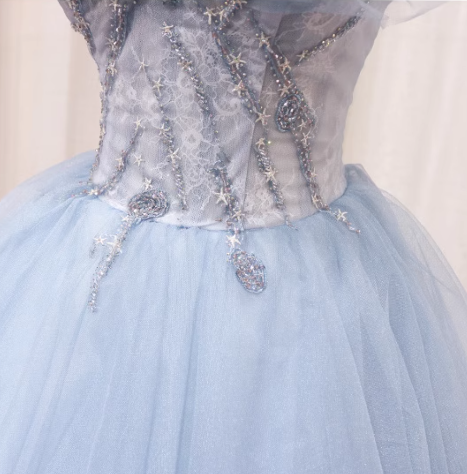Sweet A-Line Strapless Sweet 16th Evening Dresses Sequins Beading Lace Tulle Prom Dress AP4592
