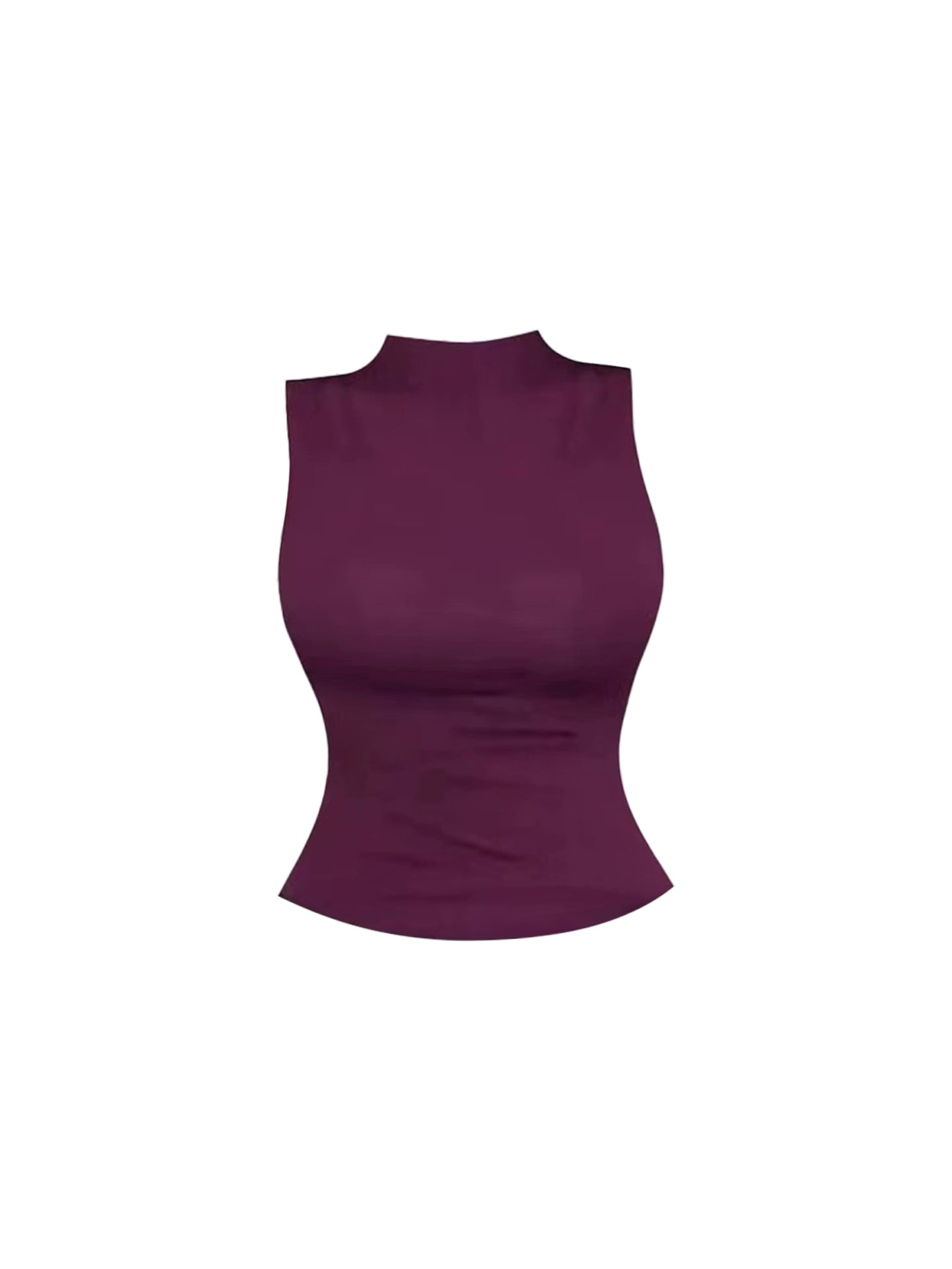 Fancy Mock Neck Plum Purple Top Black Mini Dress Simple Two-Piece Set Bodycon Casual Outings Short Dress AP4629