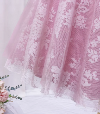 Superb Off-Shoulder A-Line Birthday Dresses Bow Appliques Lace Tulle Homecoming Dress AP4643