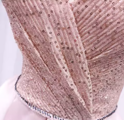 Ornate V Neck A-Line Birthday Dresses Sequins Lace-Up Homecoming Dress AP4655