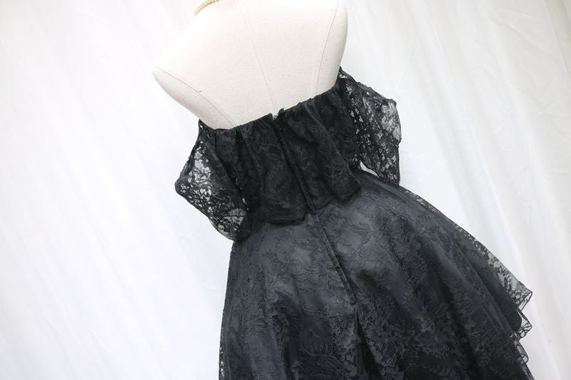 Fitted Off-Shoulder A-Line Birthday Dresses Black Lace Homecoming Dress AP4690