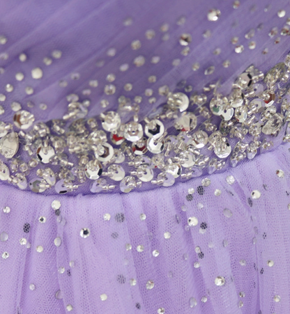 Romantic Off-Shoulder A-Line Birthday Dresses  Sequins Beads Pleated Tulle Homecoming Dress AP4725
