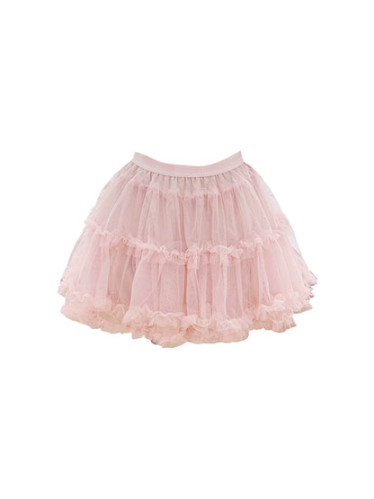 Eye-Catching Lace Ruffle Corset Off-Shoulder Tulle Tiered Mini Skirt Charming Pastel Pink Two-Piece A-Line Short Dress AP4793