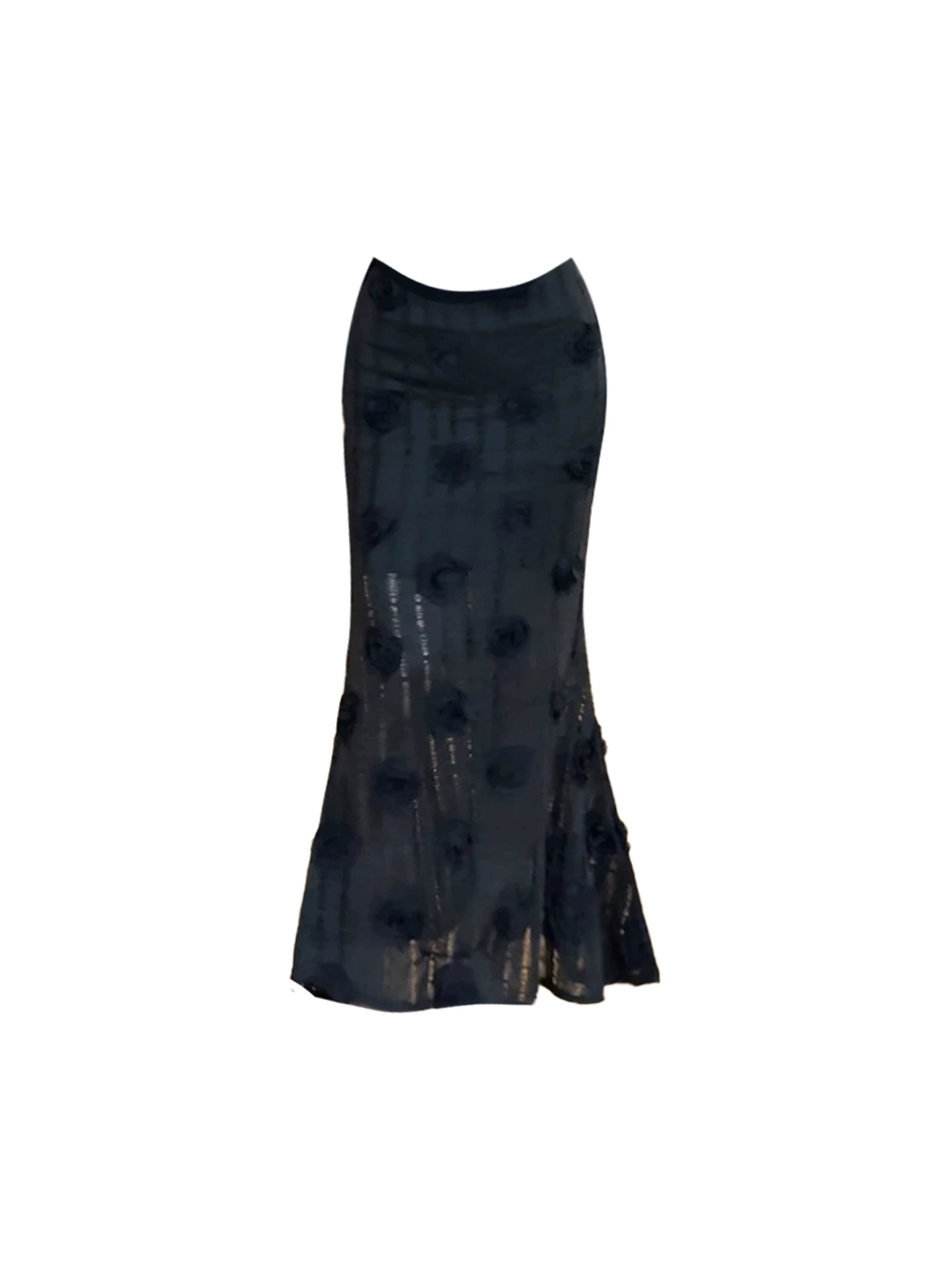 Elegant Spaghetti Strap Ruched Top Textured Maxi Dress Chic Black 2-Piece Outfit Mermaid Long Dress AP4803