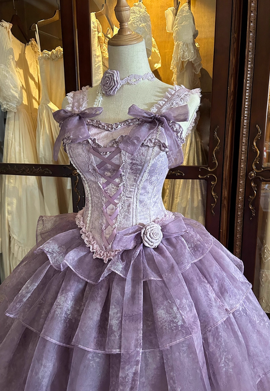 Sweet Spaghetti Strap A-Line Tiered Birthday Gowns Lace Bows Handmade Flowers Homecoming Dress AP4806