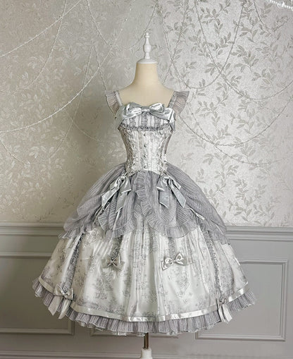 Vintage Spaghetti Strap A-Line Birthday Gowns Bows Jacquard Ruffles Tulle Homecoming Dress AP4808